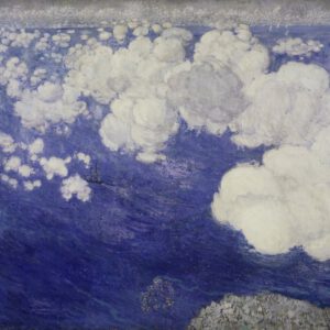 painting of blue sky and white clouds Clouds_over the Black Sea--Crimea by Boris Israelevich Anisfeld